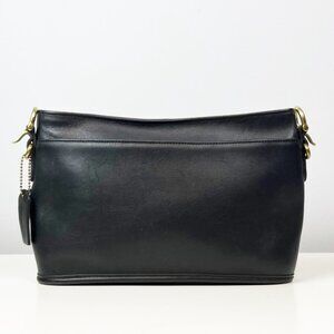 Coach Vintage Equestrian Slim Black Leather "Clutch" Crossbody Bag NO STRAP 9802